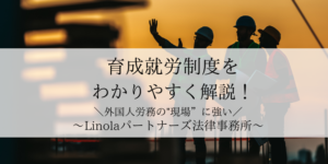 育成就労制度をわかりやすく解説！〜Linolaパートナーズ法律事務所〜